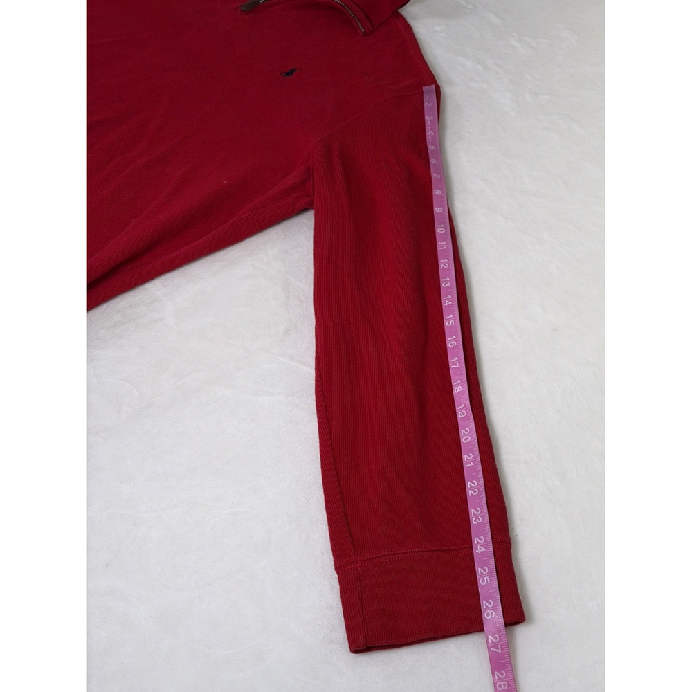 Polo Ralph Lauren Mens XXL Red Quarter Zip Pullovers Pony Cotton Bnfts Charity - Picture 7 of 10